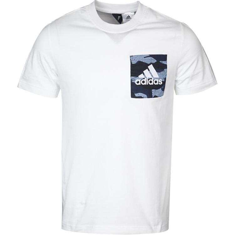 Adidas Adidas T Shirts Men's White Crew Neck Moderate