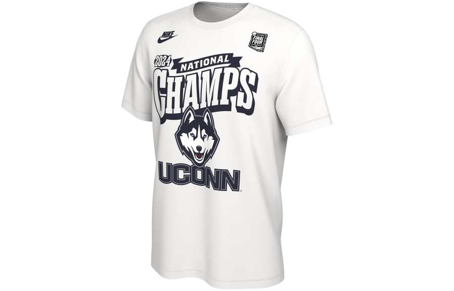 Nike Nike UConn 2024 Men's National Champ T Shirt Unisex White