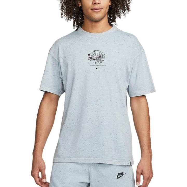 Nike Nike T Shirts Men's Blue Crew Neck Moderate Straight Fit