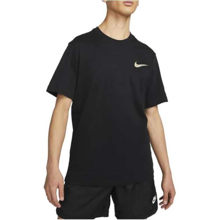 Nike Nike T Shirts Men's Black Crew Neck Moderate Straight Fit