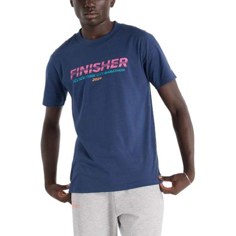 New Balance New Balance NYC Marathon Finisher T Shirt Men's Marine Blue