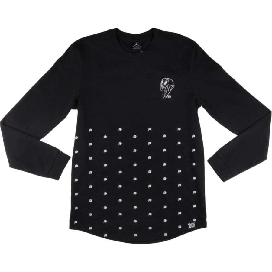 Jordan Jordan T Shirts Men's Black Crew Neck Moderate Straight Fit