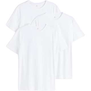 H&M T Shirts Men's 3 Pack White Crew Neck