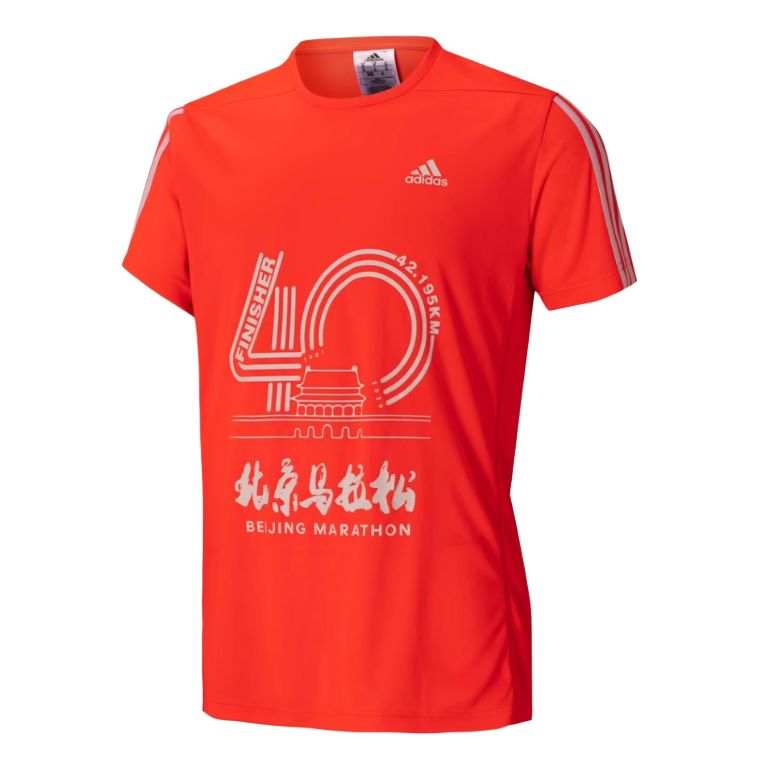 Adidas Adidas Outlets T Shirt Men's Fluorescent Red