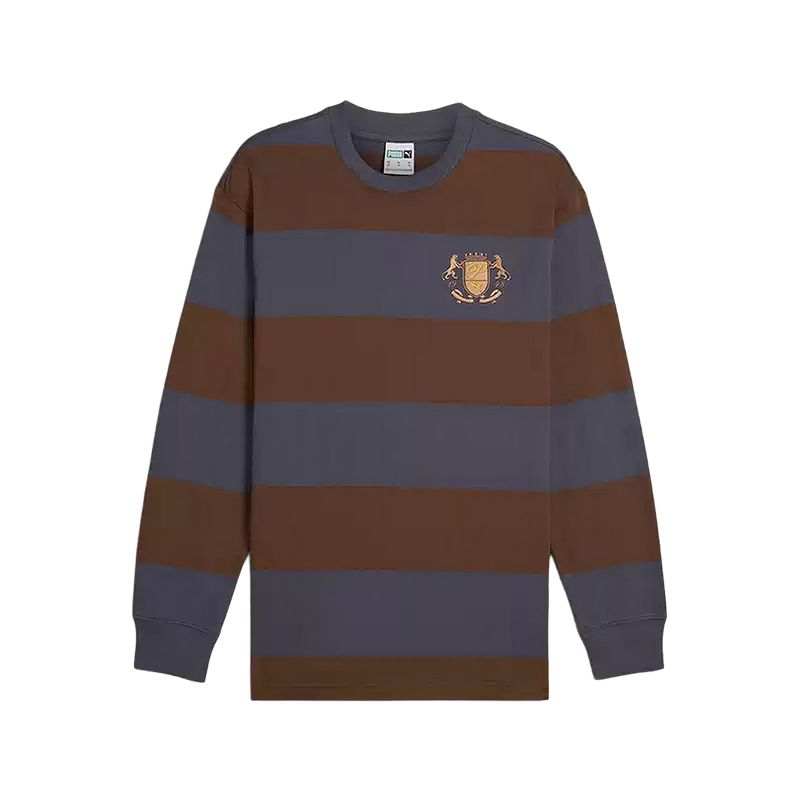 PUMA LEGACY Collection Striped T Shirt Unisex Gray