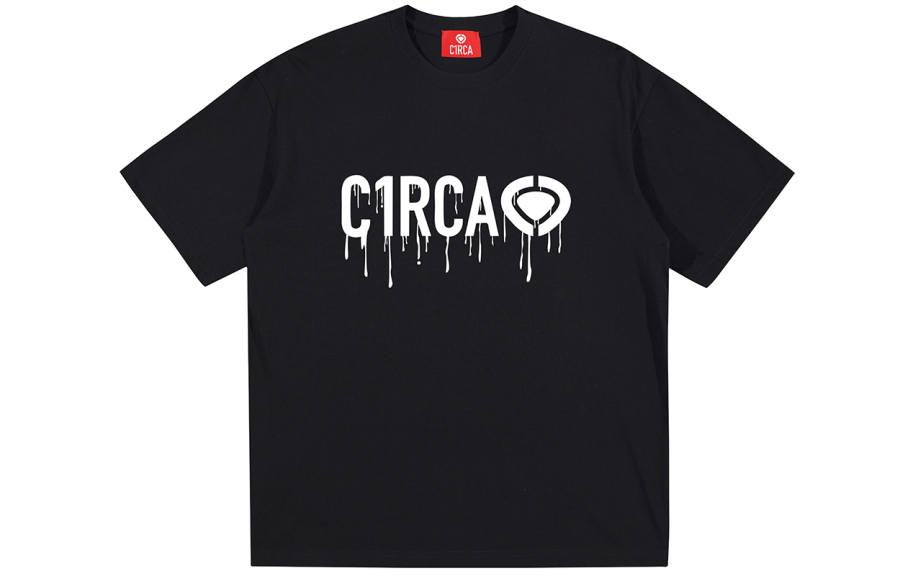 C1RCA C1RCA Graffiti Spray Paint Letter Basic Solid Color Logo Print T Shirt Unisex