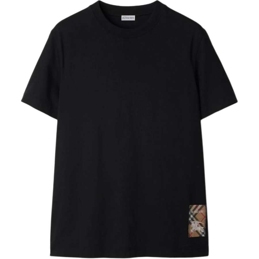 Burberry Check-logo patch cotton T-shirt