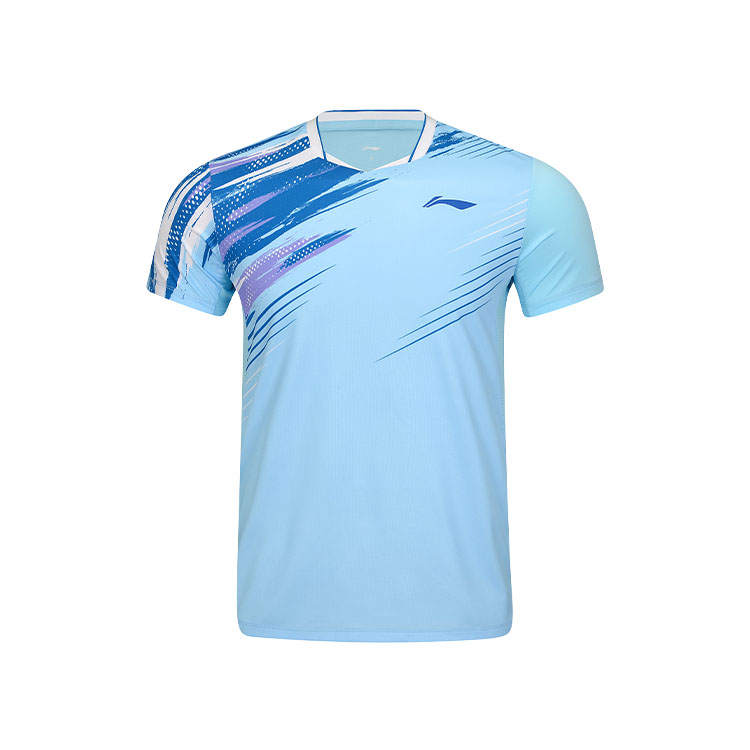 Li-Ning Li Ning Badminton Collection T Shirt Unisex Ice Refreshing Blue
