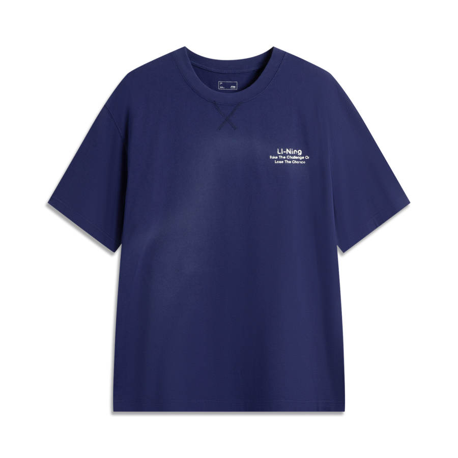 Li-Ning Li Ning Sports Life Collection T Shirt Unisex Dark Purple Blue