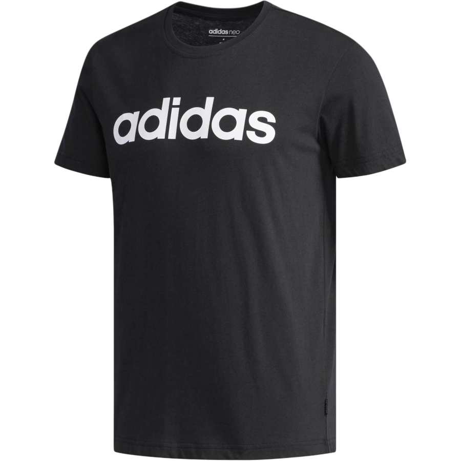 Adidas Neo T Shirts Men's Black Crew Neck Moderate Straight Fit