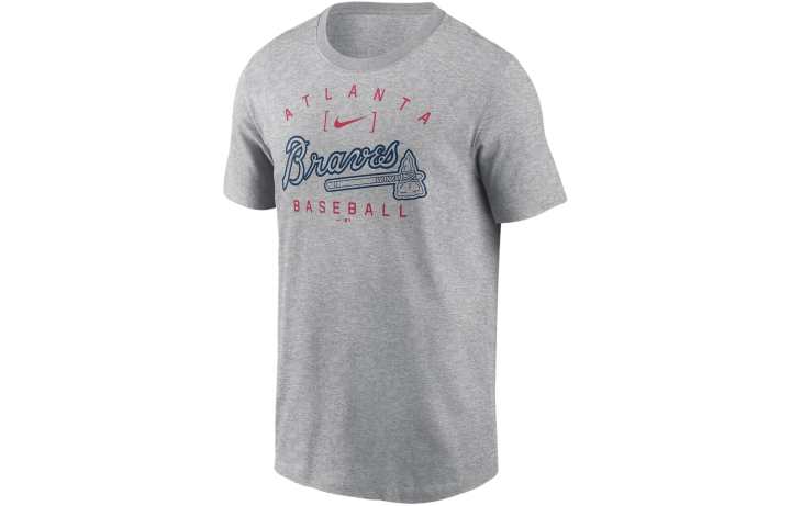 Nike Nike Atlanta Braves Home Team Athletic Arch T Shirt Men's Gray