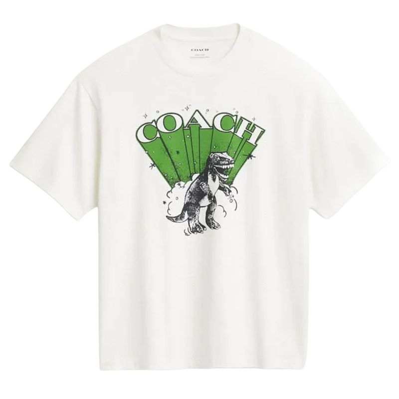 COACH FW24 T Shirt Men's Vintage Ivory White
