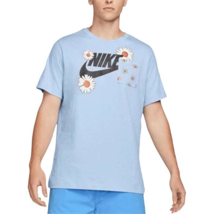 Nike Nike T Shirts Men's Blue Crew Neck Moderate