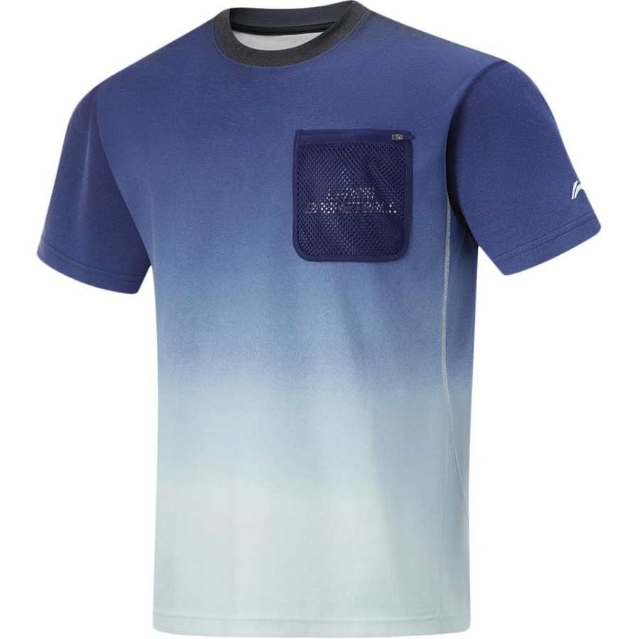 Li-Ning Li Ning Professional Basketball Collection T Shirt Men's Image Blue Gradient