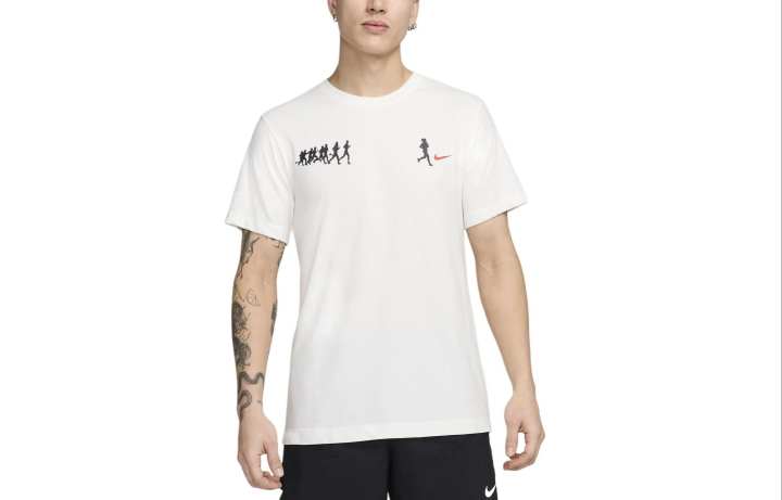 Nike Nike T Shirts Men's Summit White Crew Neck Moderate Straight Fit