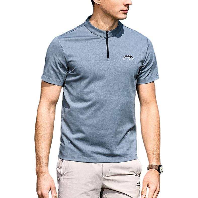 Jeep Jeep T Shirts Men's Stand Collar Thin