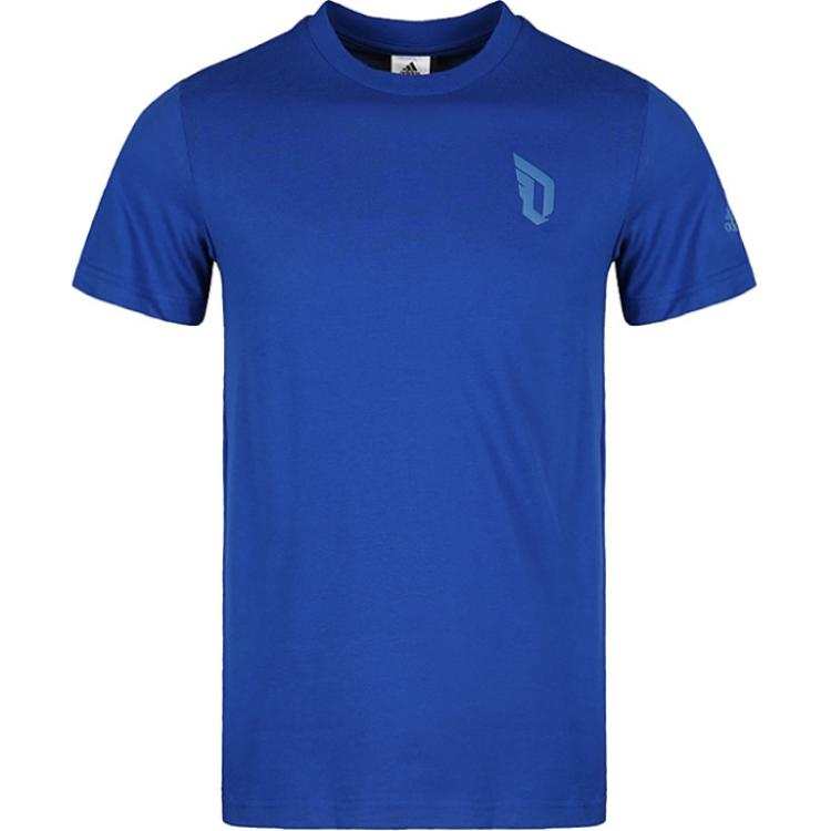 Adidas Adidas T Shirts Men's Blue Crew Neck Moderate