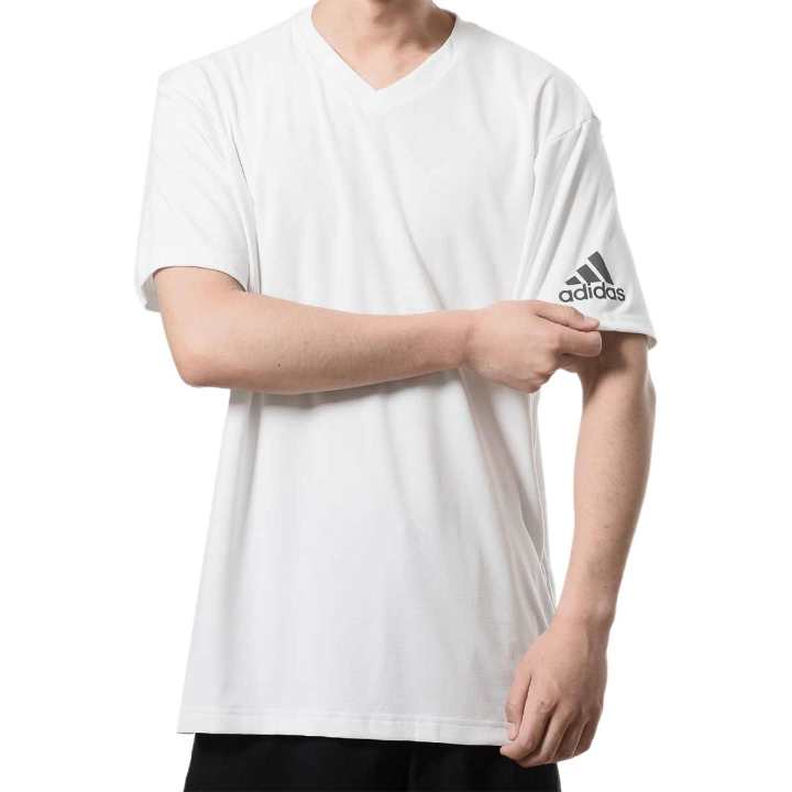 Adidas Adidas T Shirts Men's White V Neck Moderate