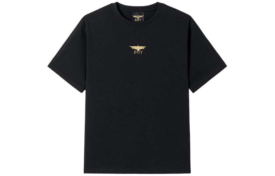 Boy London T Shirts Men's Black Crew Neck Moderate Straight Fit