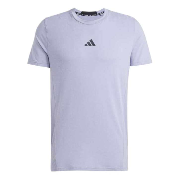 Adidas Adidas Designed For Training Workout Tee T Shirt Men's Silver Violet