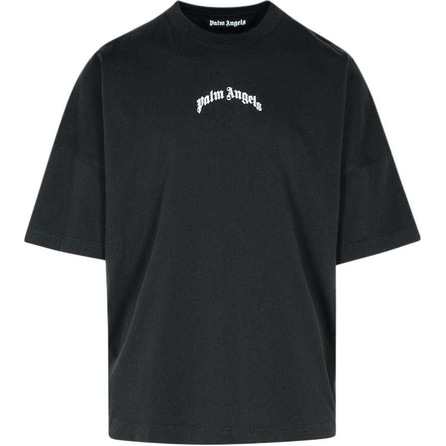 PALM ANGELS Curved logo T shirt