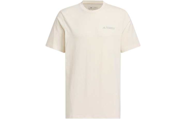 Adidas Adidas T Shirts Men's Beige Crew Neck Moderate Straight Fit