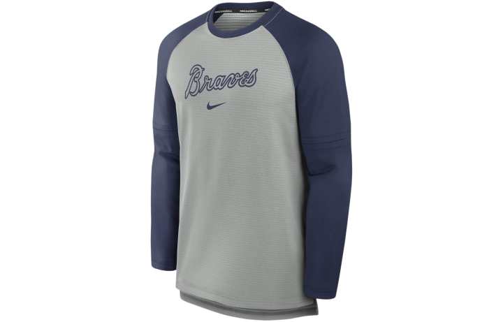 Nike Nike Atlanta Braves Authentic Collection Game Time Men's Nike Breathe Mlb Long Sleeve T Shirt