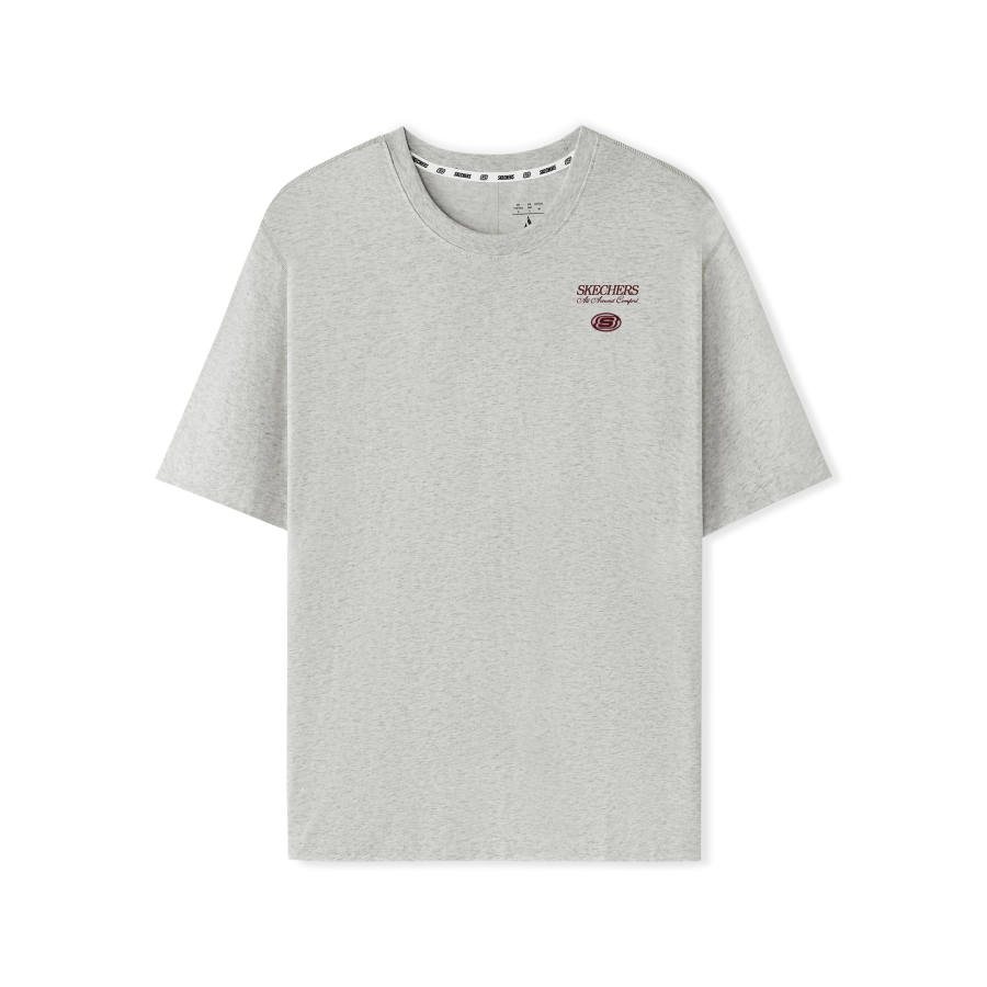 Skechers T Shirt Unisex Light Heather Gray