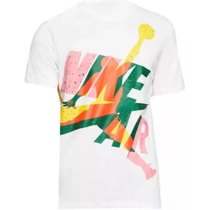 Jordan Jordan Apparel T Shirts Men's White Crew Neck Moderate Straight Fit