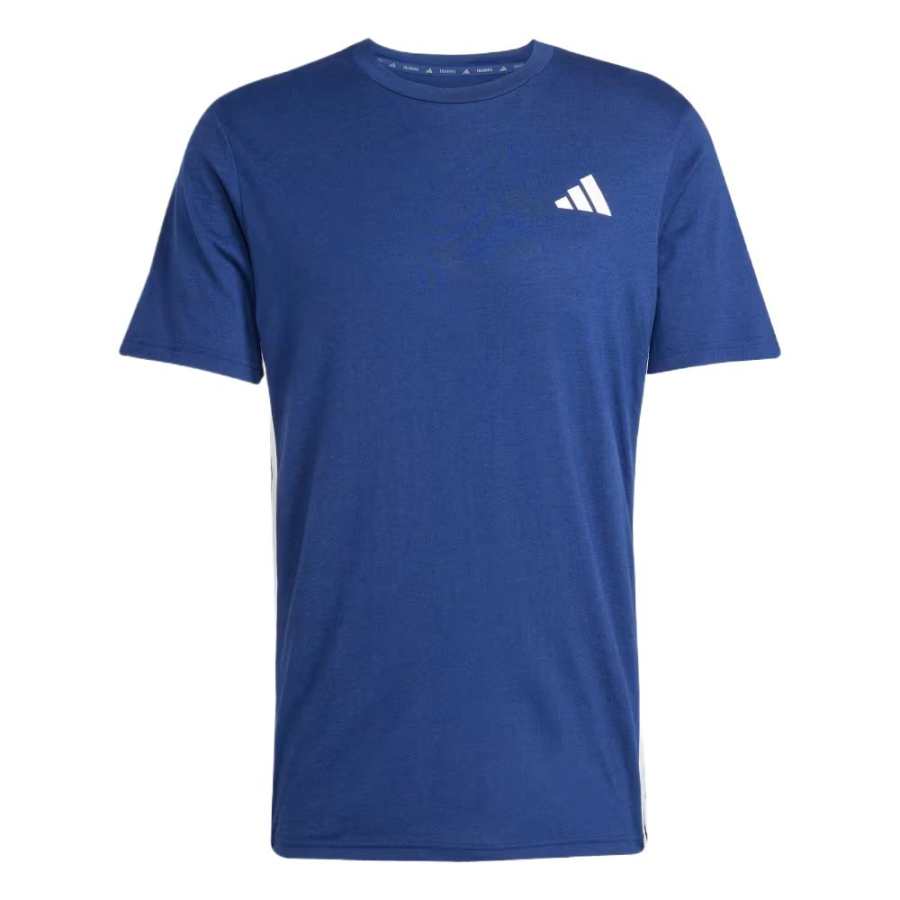 Adidas Adidas T Shirts Men's Blue Crew Neck Moderate Straight Fit