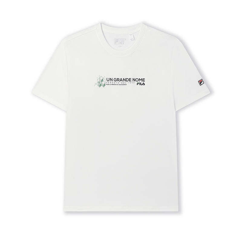 FILA Heritage Short Sleeved T Shirts Men's Cloud White