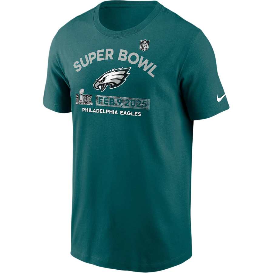 Nike Nike LogoNFL Philadelphia Eagles Super Bowl LIX Bound Team T Shirt Men's Sports Blue Green