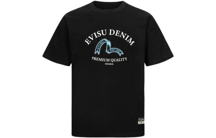 EVISU T Shirts Men's Crew Neck Moderate Straight Fit