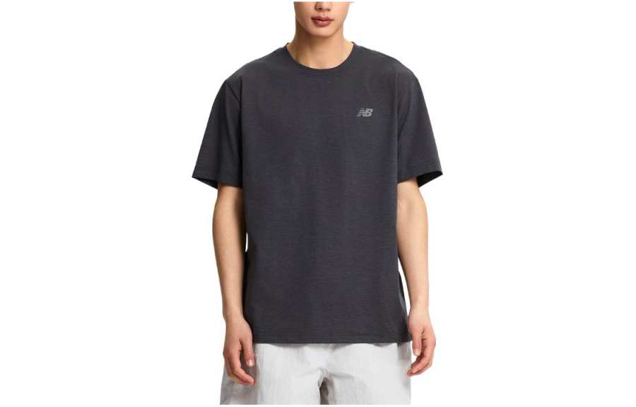 New Balance New Balance New Balance SS23 Head Outside T Shirts Men's Gray Crew Neck Moderate Straight Fit