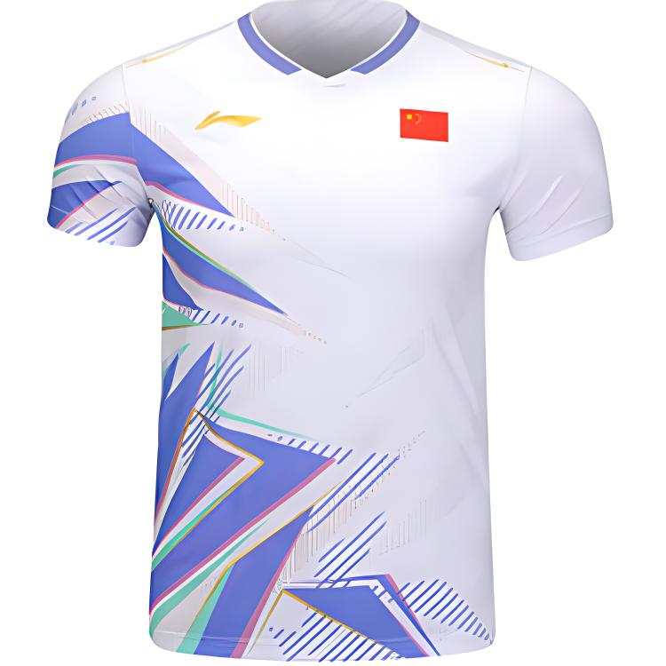 Li-Ning Li Ning Badminton Collection T Shirt Unisex Standard White Neon Starlight Purple