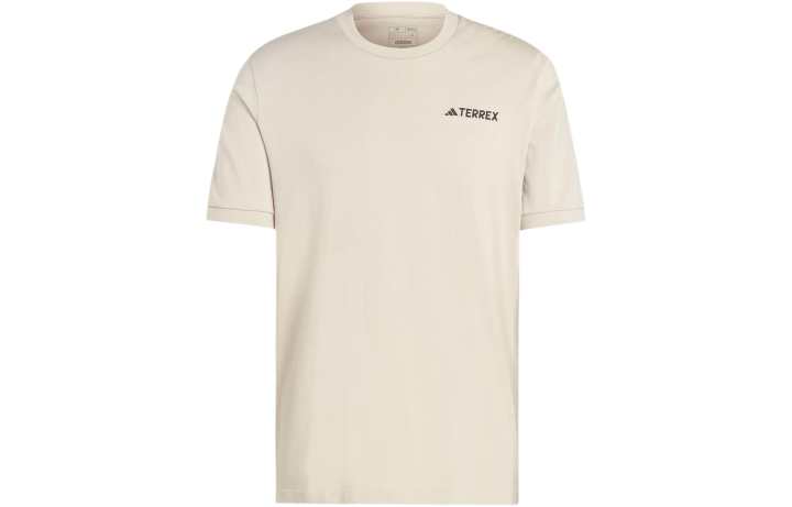 Adidas Adidas T Shirts Men's Beige Crew Neck Moderate Straight Fit