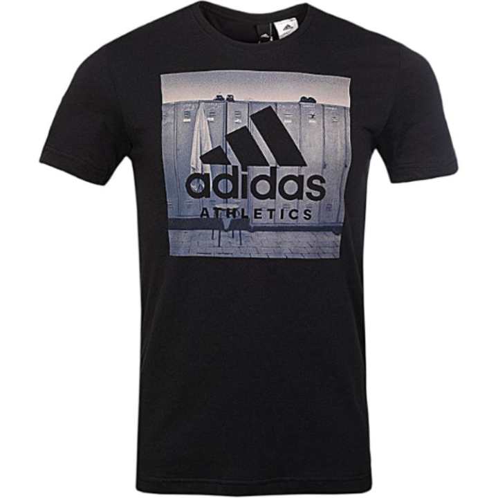 Adidas Adidas T Shirts Men's Black Crew Neck Moderate