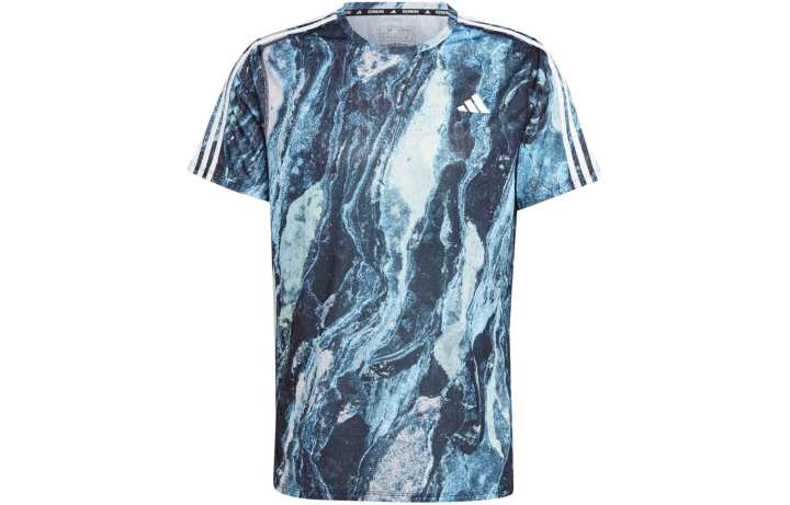 Adidas Adidas T Shirts Men's Half Blue Crew Neck Moderate Straight Fit