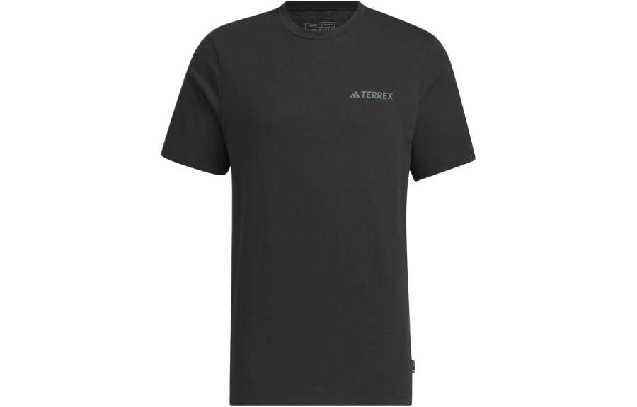 Adidas Adidas T Shirts Men's Black Crew Neck Moderate Straight Fit