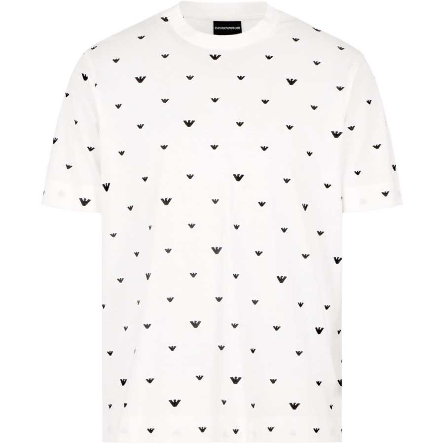 EMPORIO ARMANI Logo Embroidered Crewneck T Shirt