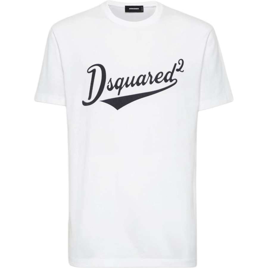 DSQUARED 2 Dsquared2 Cool Fit Velvet Logo T Shirt