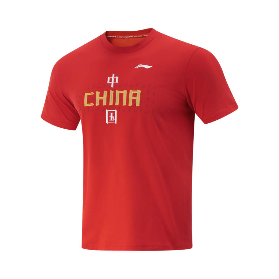 Li-Ning Li Ning Badminton Collection T Shirt Unisex Vermilion
