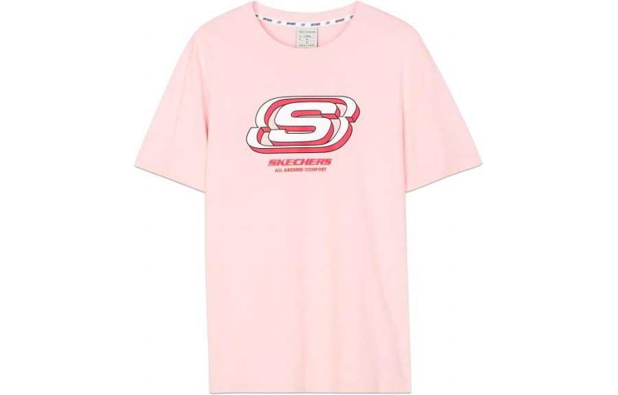 Skechers Colorful T Shirt Unisex Chalk Pink