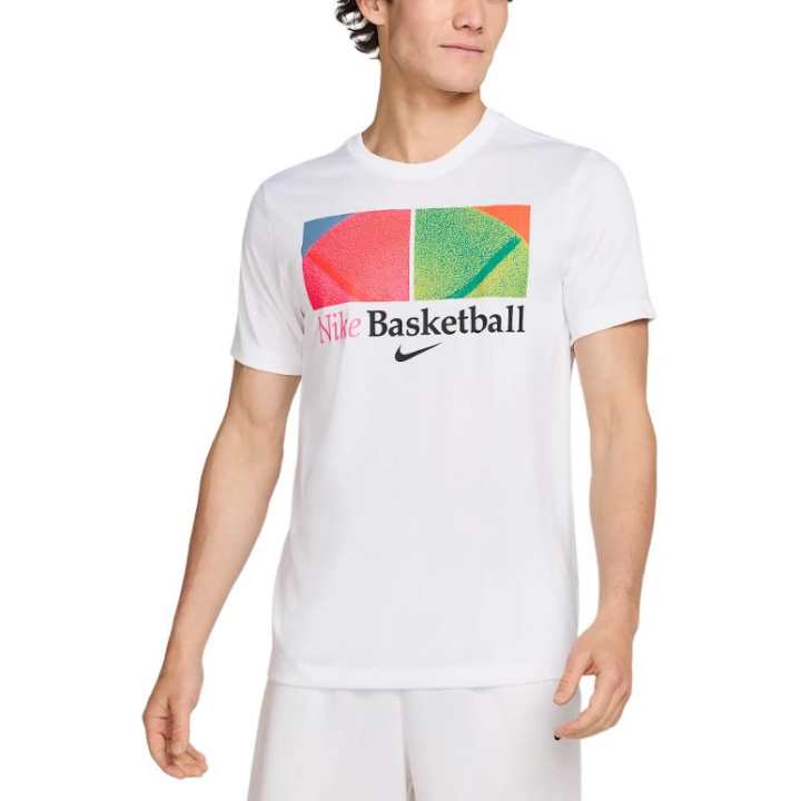 Nike Nike Dri Fit T Shirts Men's White Crew Neck Moderate