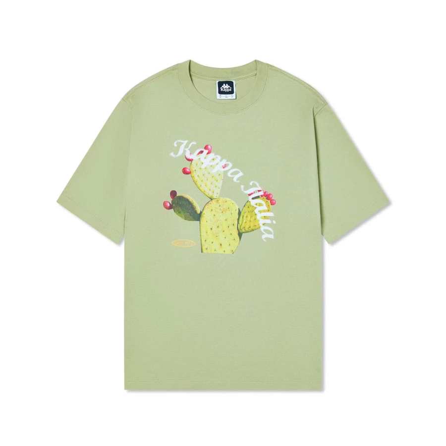 Kappa T Shirts Unisex Pistachio Green 3251 Crew Neck Thin Straight Fit