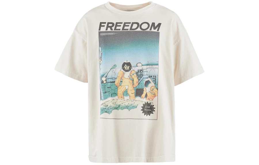 SAINT Mxxxxxx SAINT Mxxxxx x FREEDOM SS24 T Shirt Unisex Light Beige