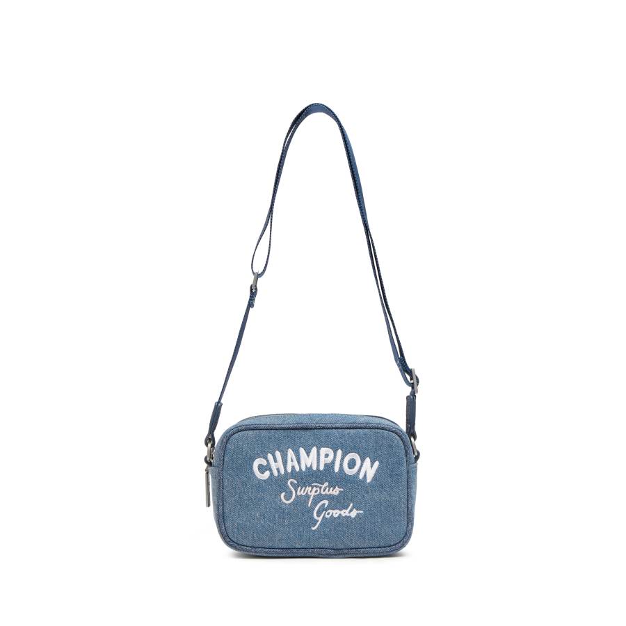 Champion Synthetic Leather Shoulder Bag Regular Unisex Caesar Blue/Linen/Cocoa Mocha