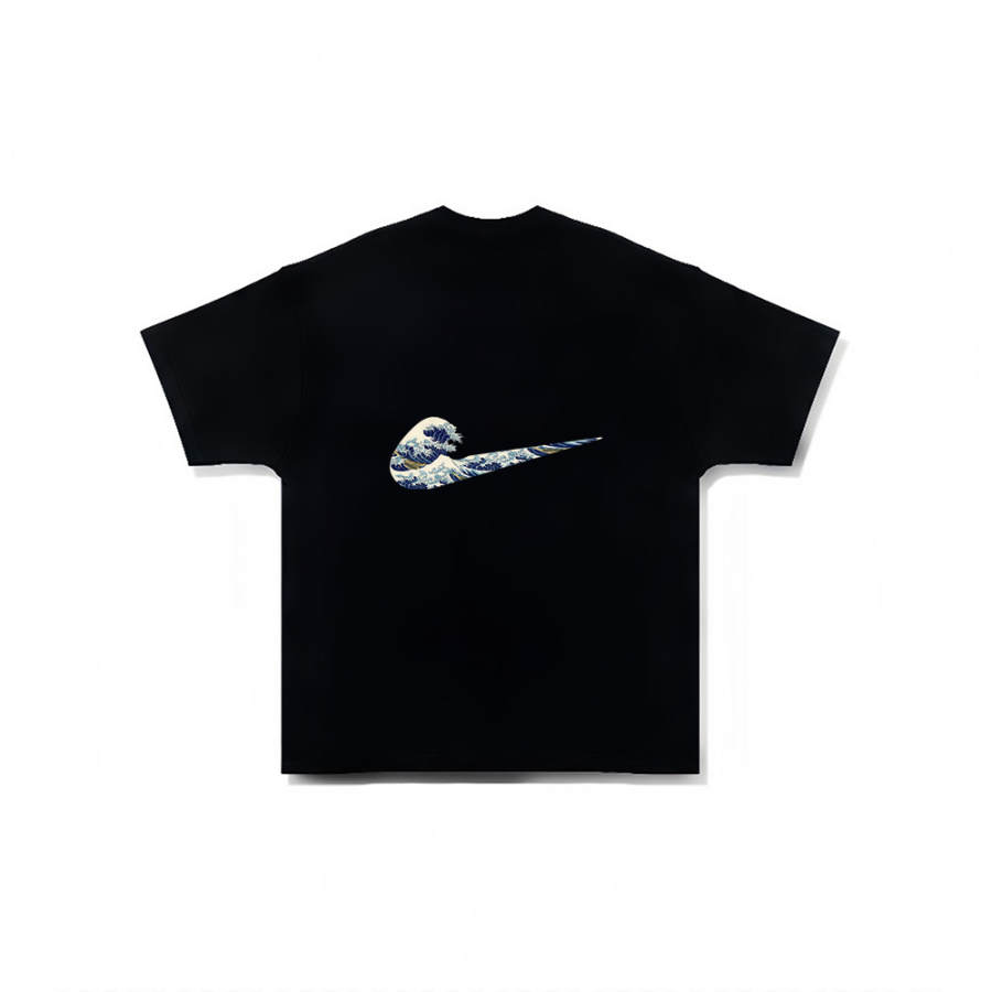 Nike Nike T Shirts Men's Black Crew Neck Moderate Straight Fit