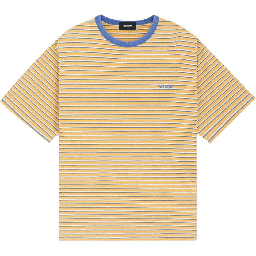 WE11DONE WE11DONE Logo Striped T shirt