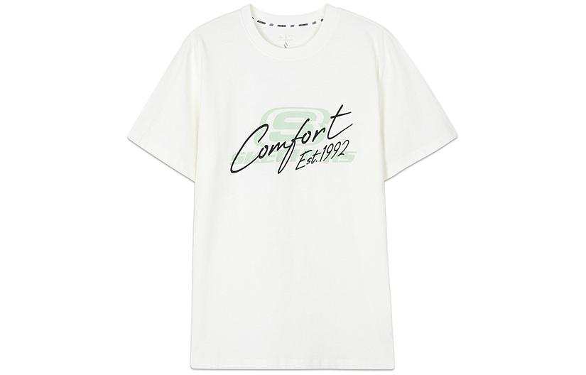 Skechers T Shirt Unisex Marshmallow White